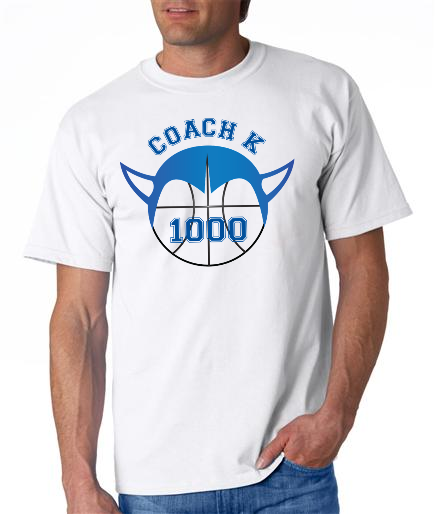 Coach K 1000 Wins Mens Short Sleeve Shirt